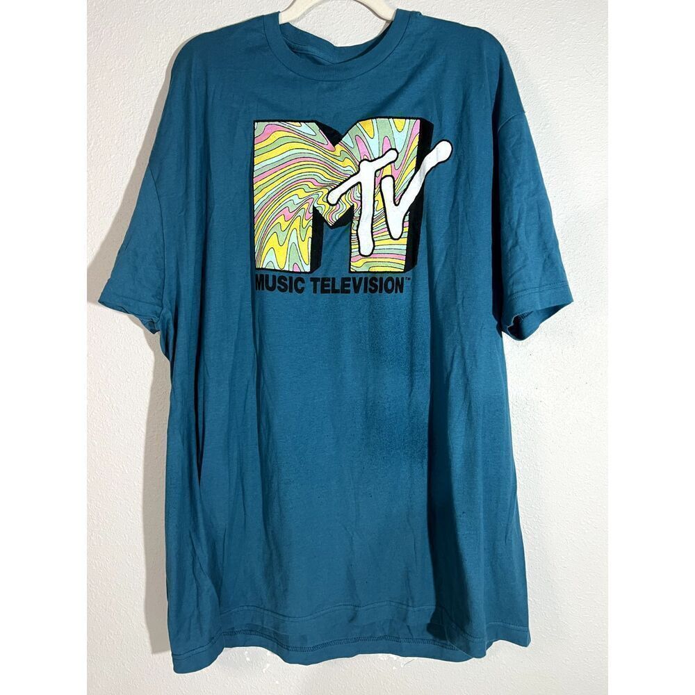 Vintage Teal MTV Graphic Short Sleeve (2xl)
